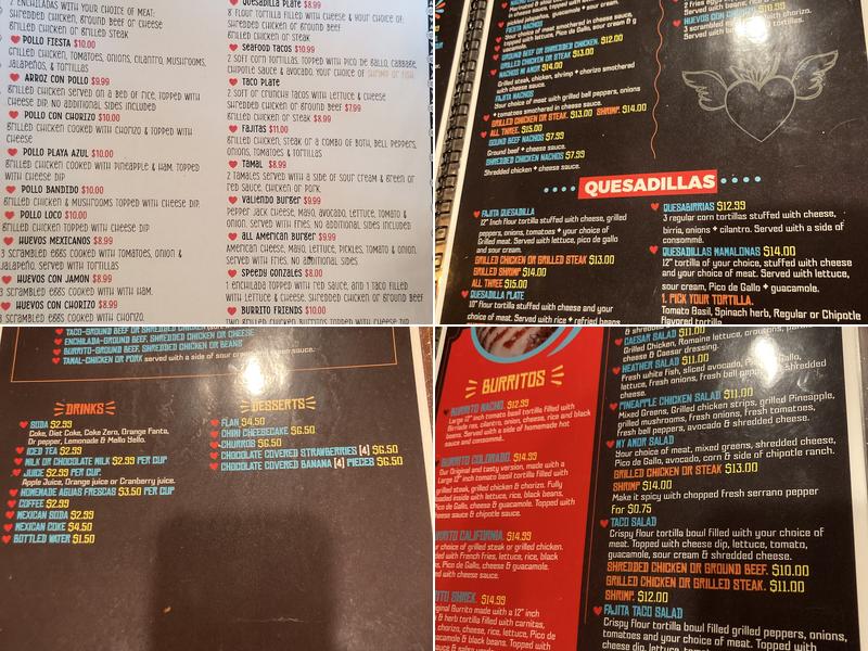 Amorcito Corazon Cantina Grill Menu
