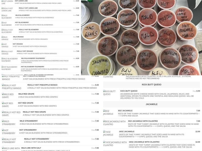 JUST ADD CHIPS Menu