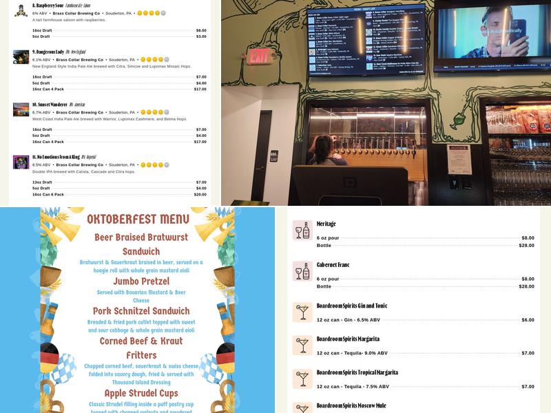 Brass Collar Brewing Company Menu