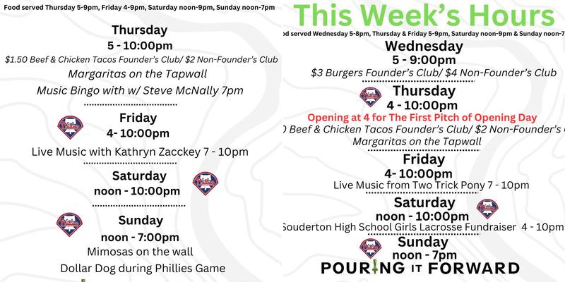 Branch Creek Taphouse Menu