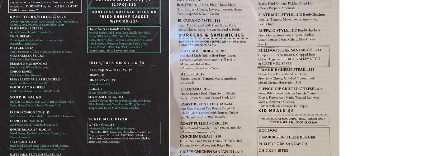 Slate Mill Tavern, Slatington - Menu, Reviews (50), Photos (22 ...