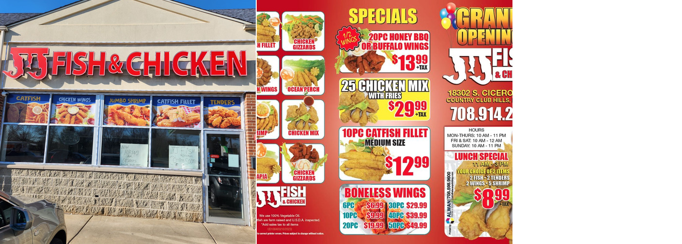 JJ Fish & Chicken Menu
