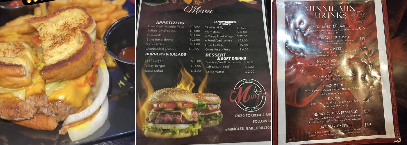 Mingles Bar & Grill LLC Menu