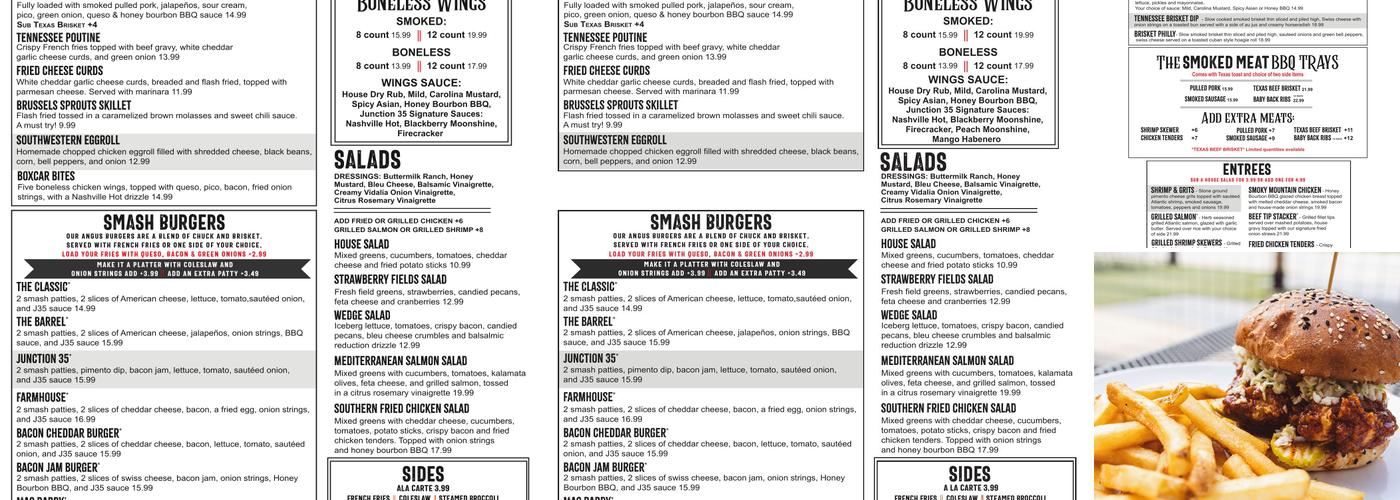 Junction 35 Kitchen & Bar Menu