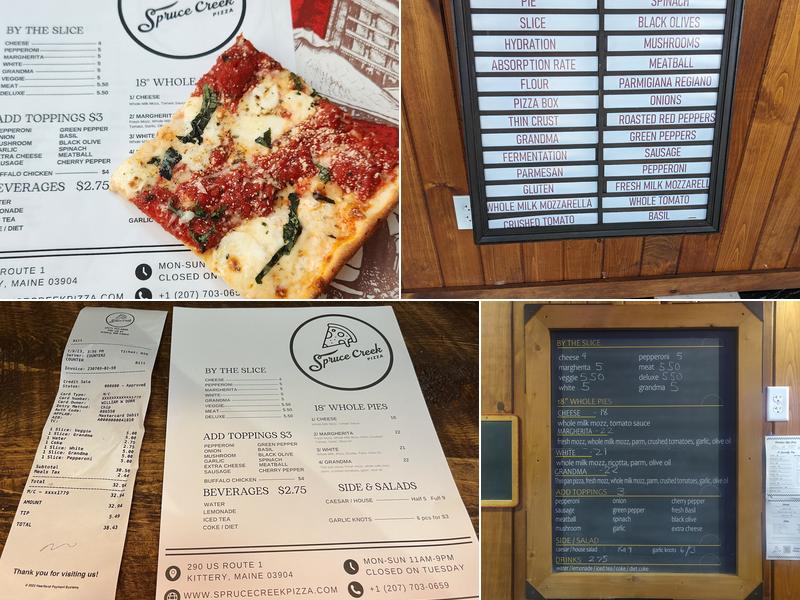 Spruce Creek Pizza Menu