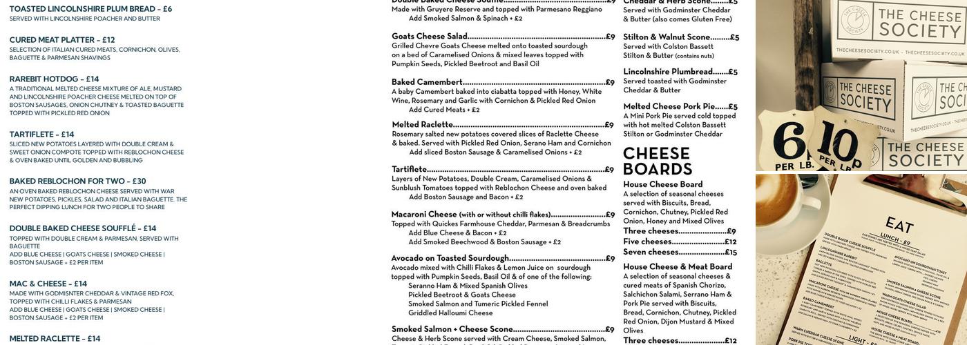 The Cheese Society Menu