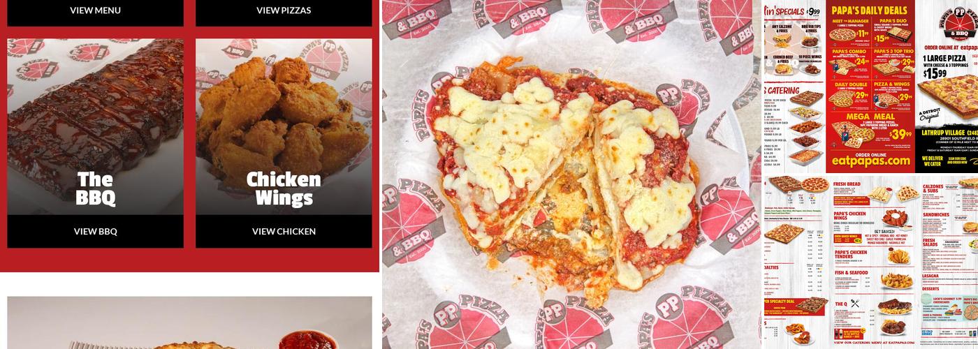 Papa’s Pizza & BBQ - Southfield Menu