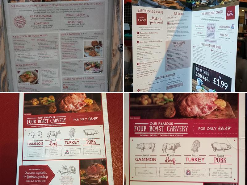 Toby Carvery Lincoln Menu