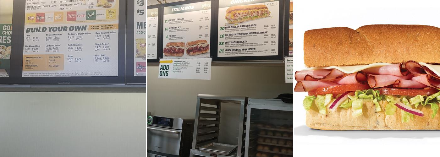 Subway Menu