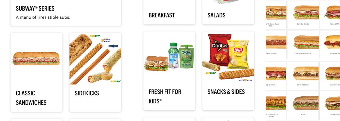 Subway Menu