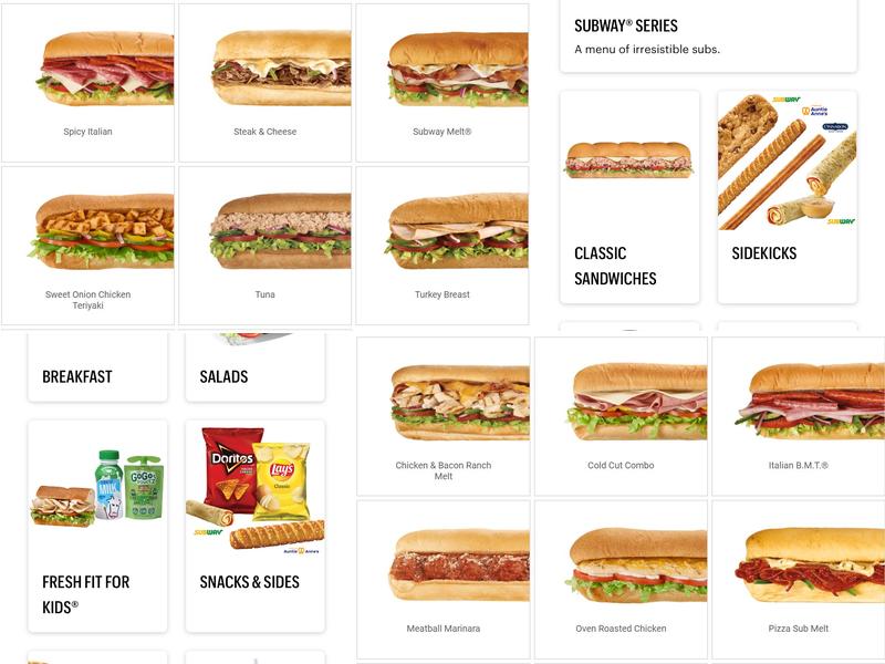 Subway Menu