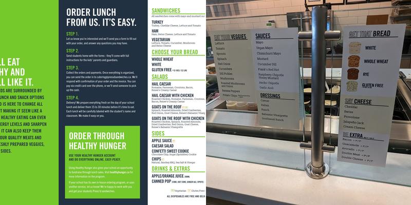 Press'd Sandwich Shop Menu