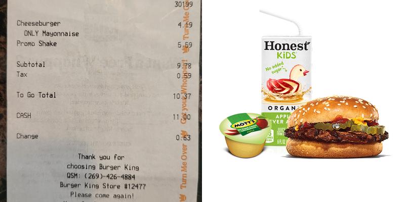 Burger King Menu