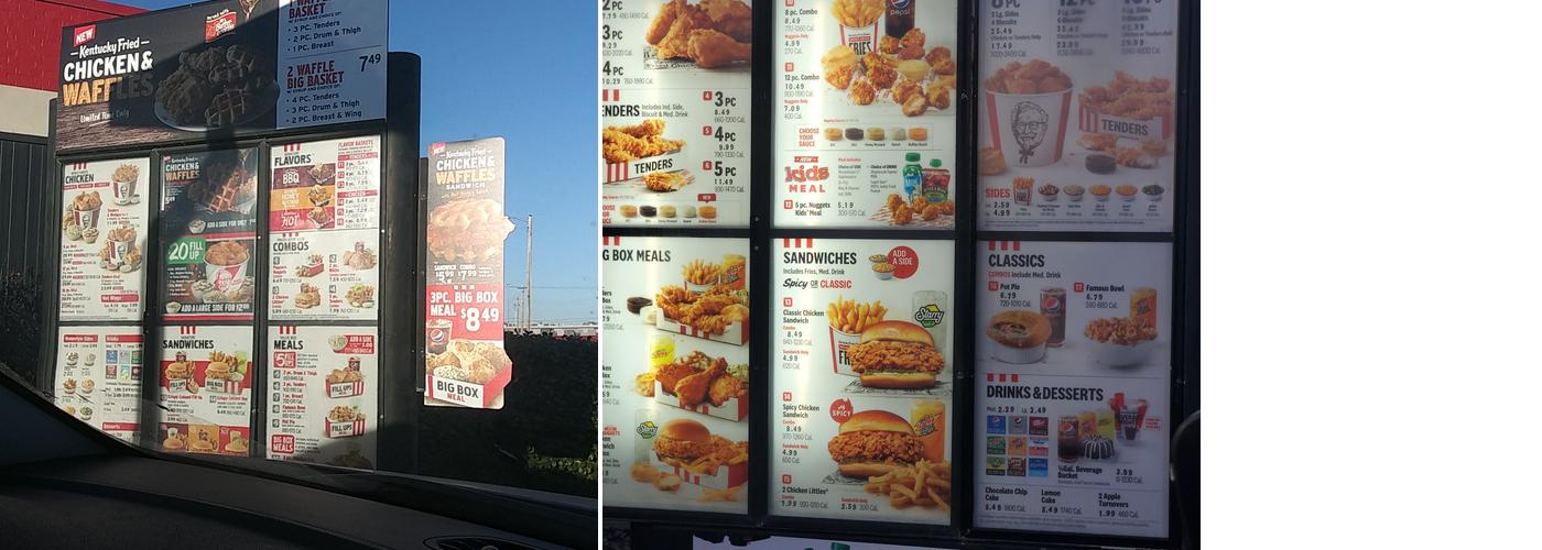 KFC Menu