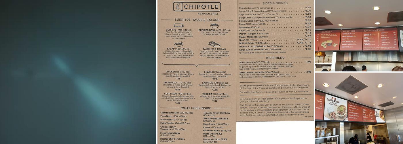 Chipotle Mexican Grill Menu