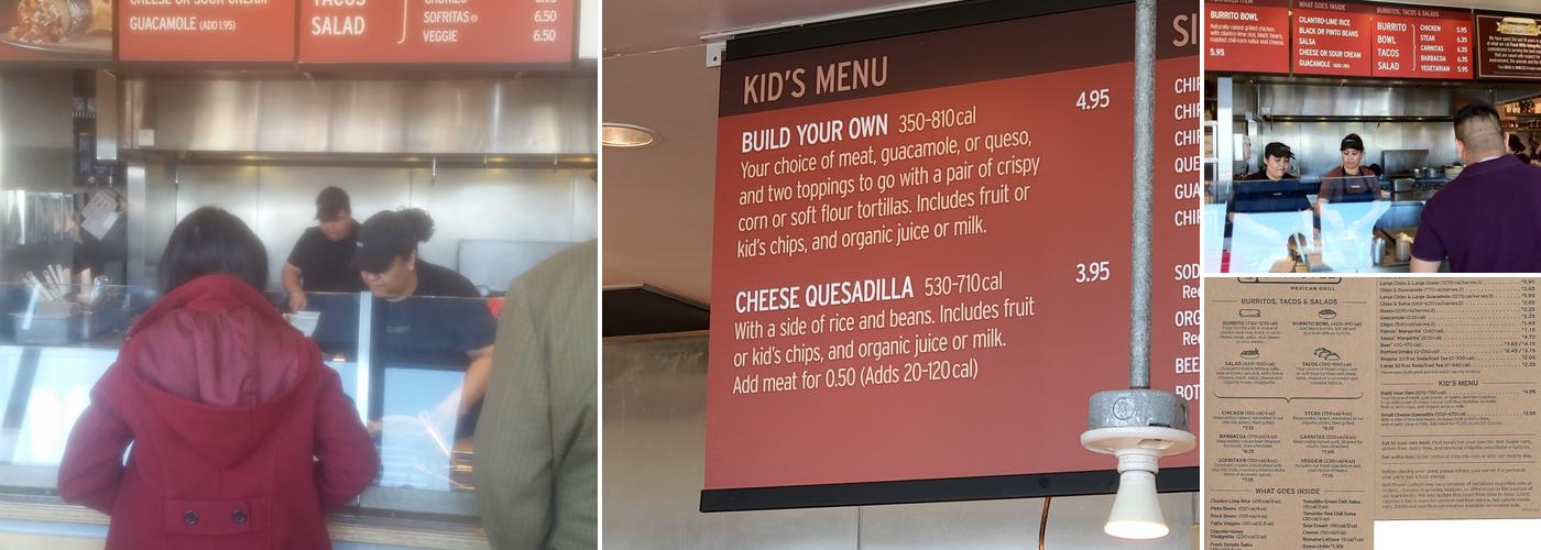 Chipotle Mexican Grill Menu