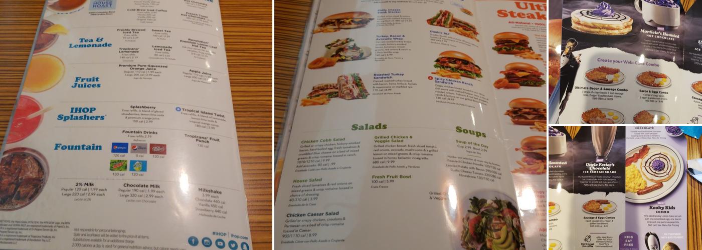 IHOP Menu