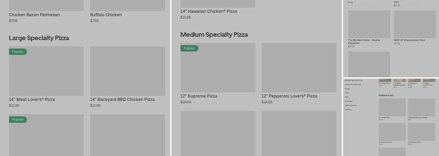 Pizza Hut Menu