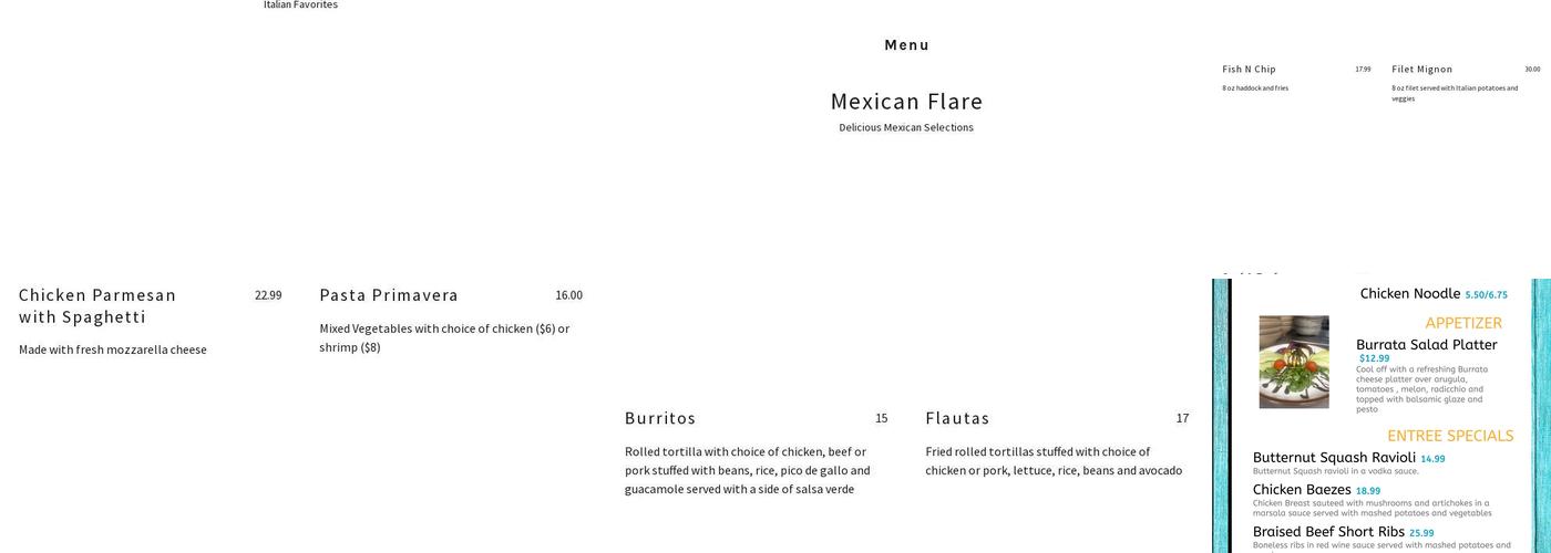 Rubino’s Full Circle Menu