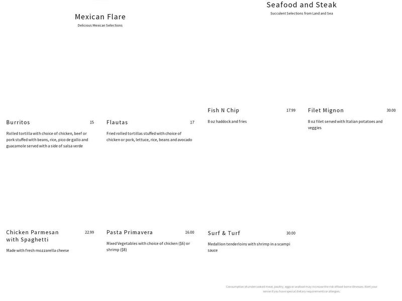Rubino’s Full Circle, Griswold Menu, Reviews (40), Photos (13