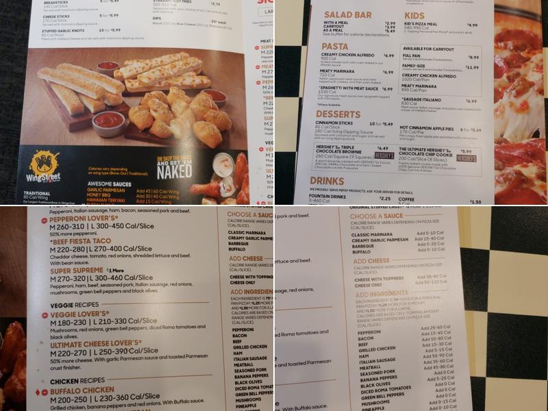 Pizza Hut Menu