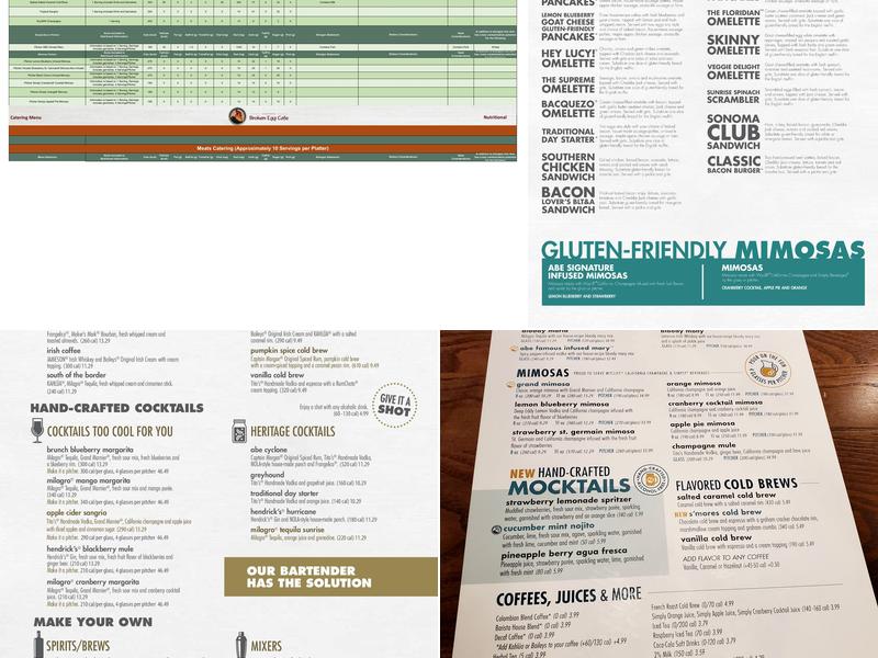 Another Broken Egg Cafe Menu