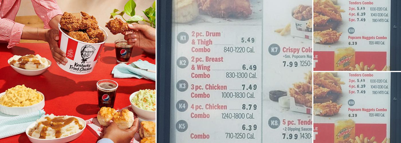 KFC Menu