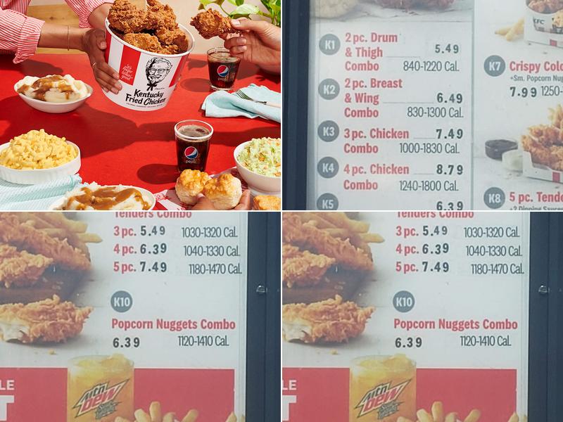 KFC Menu