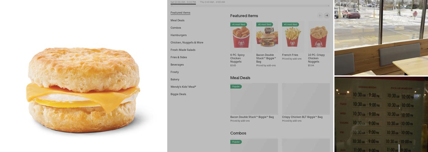 Wendy's Menu