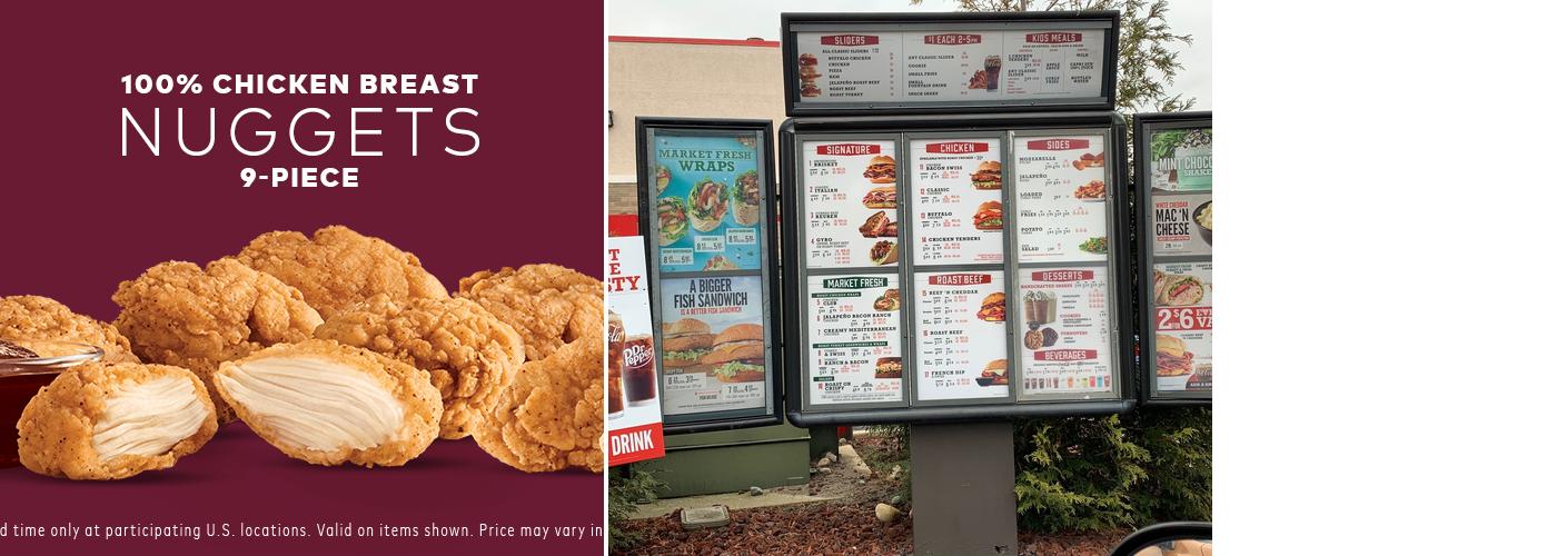 Arby's Menu