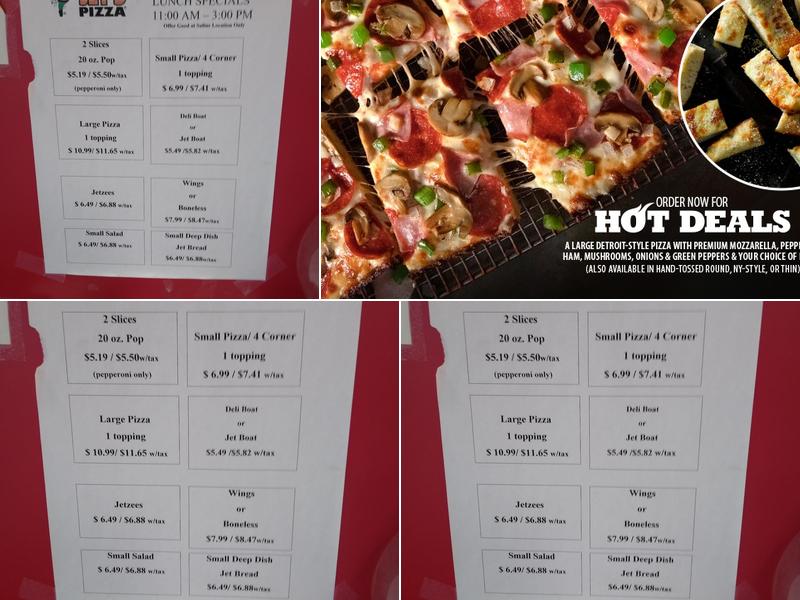 Jet's Pizza  Menu