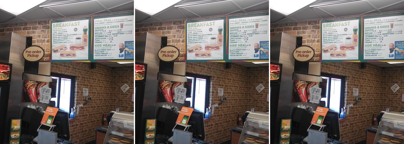 Subway Menu