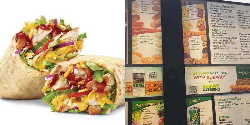 Subway Menu
