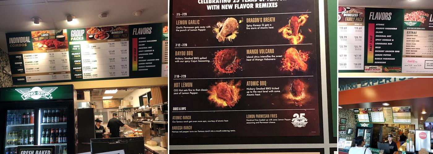 Wingstop Menu