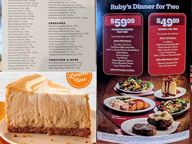 Ruby Tuesday Menu