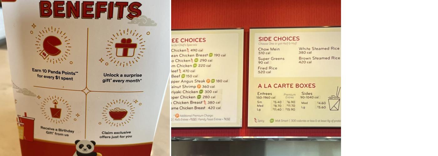 Panda Express Menu