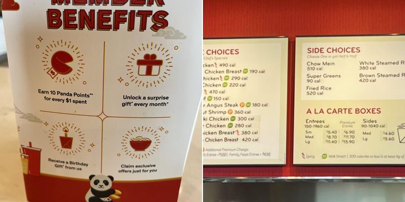 Panda Express Menu