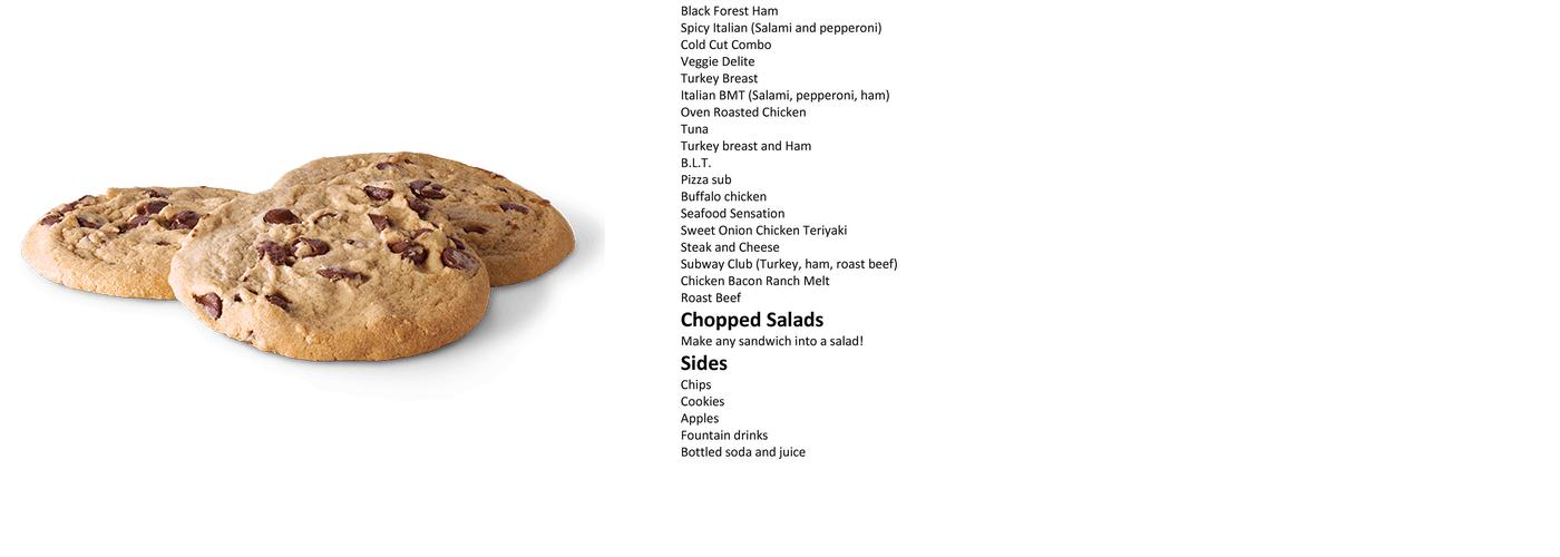 Subway Menu