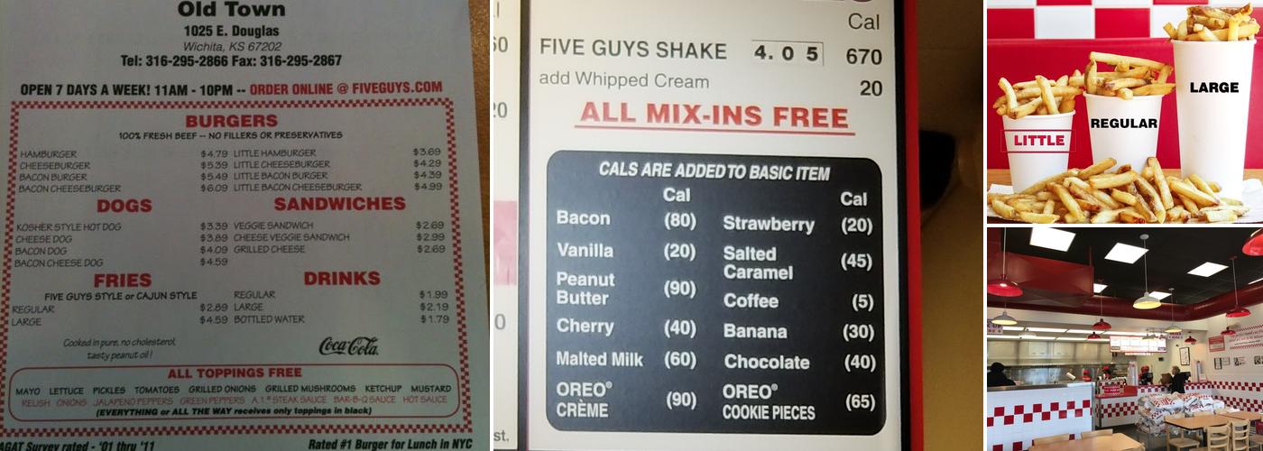 Five Guys Menu