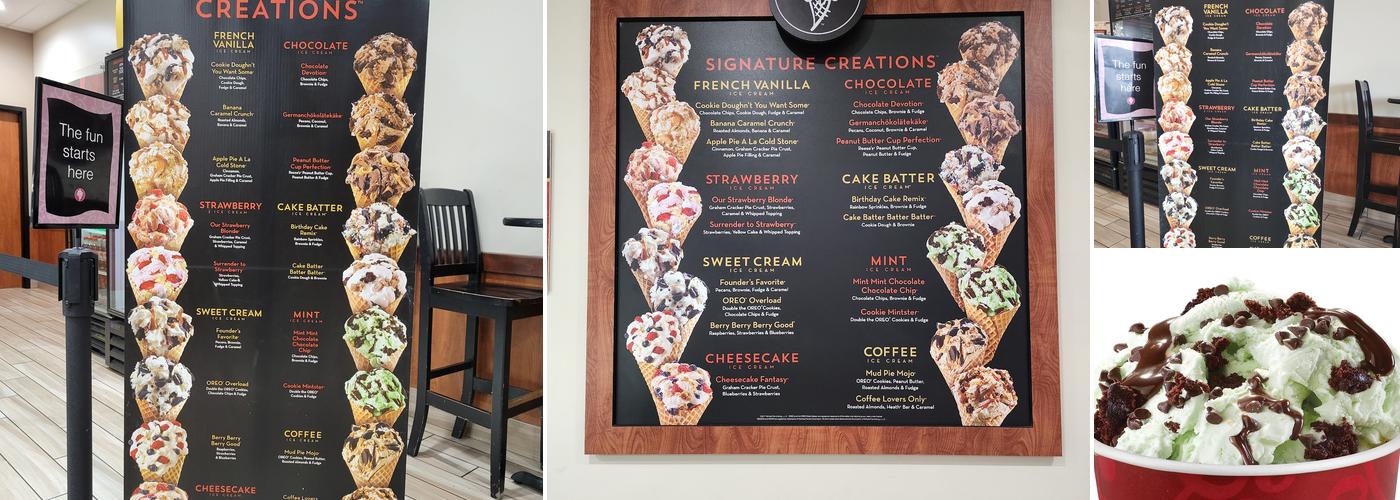 Cold Stone Creamery Menu