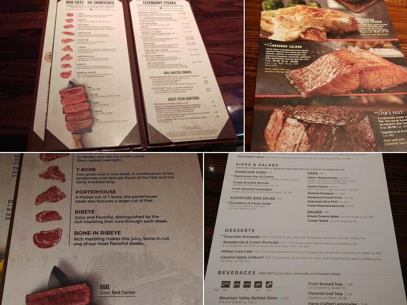 LongHorn Steakhouse Menu