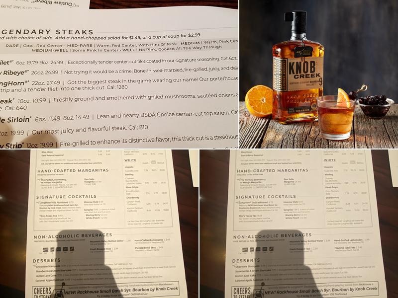 LongHorn Steakhouse Menu