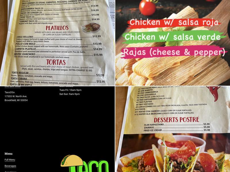 Taco2Go Menu