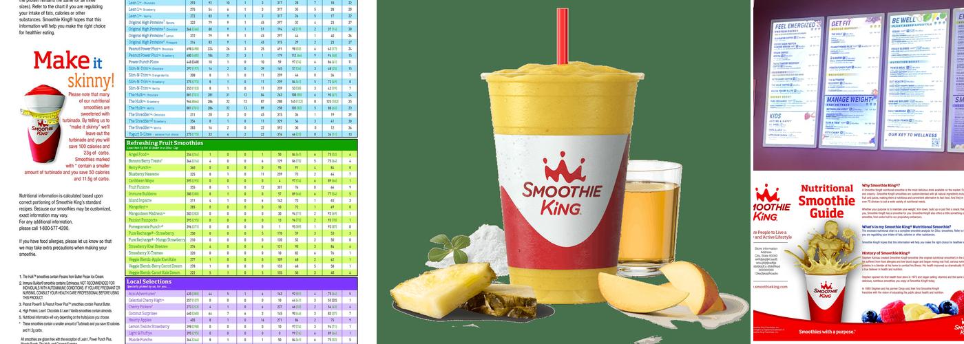 Smoothie King Menu