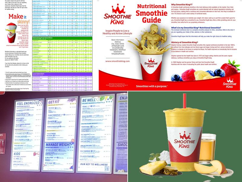 Smoothie King Menu