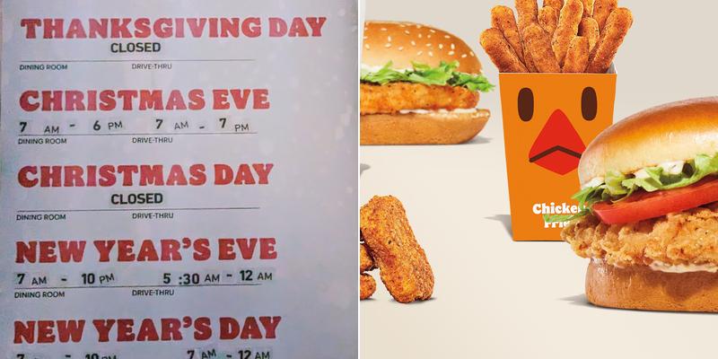Burger King Menu