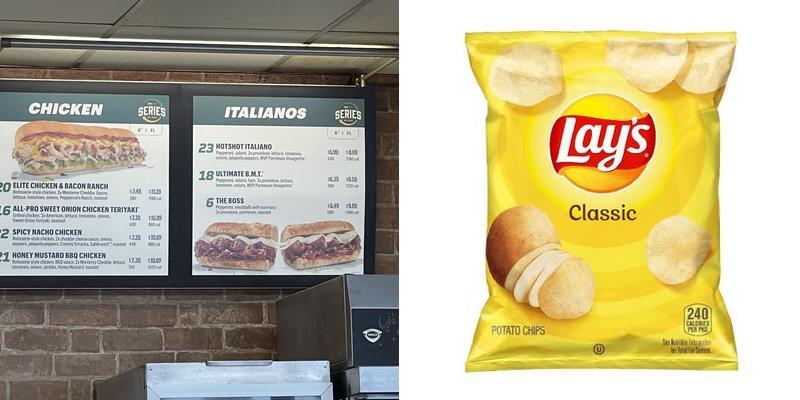 Subway Menu