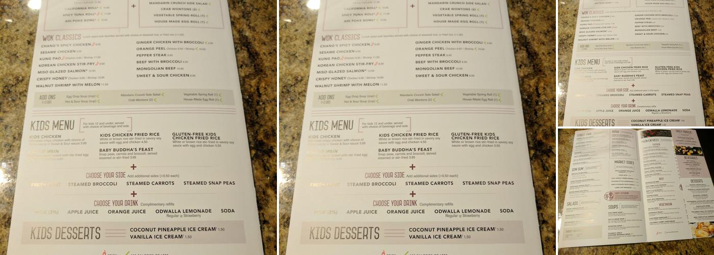 P.F. Chang's Menu