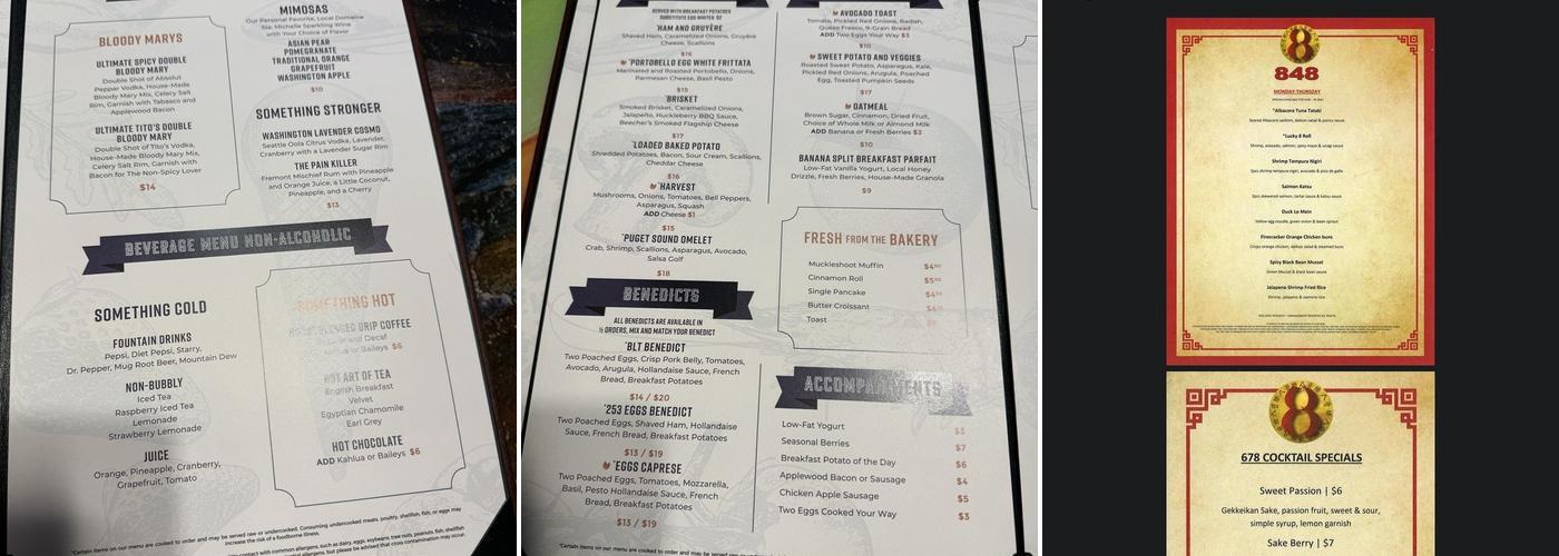 Market 253 Menu