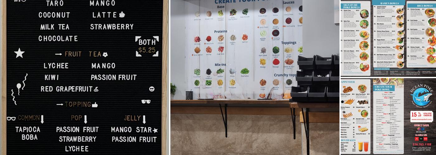 Ocean Poke Menu